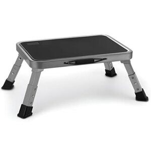 Foldable Step Stool, Adjustable Step Stool with a Non-Slip Platform, Step Ladder